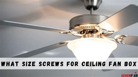 what size screws on metal ceiling fan box|ceiling fan pancake box screws.